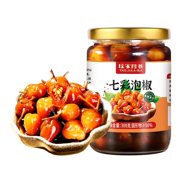 瑶家阿爸 七彩泡椒 300g*2瓶 14.9元包邮（需领券） 值值值-买手聚集的地方