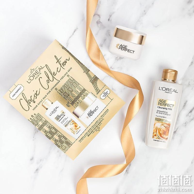 亚马逊销冠！L'Oreal Paris 巴黎欧莱雅 Age Perfect 金致臻颜系列套装（洁面200ml+日霜50ml ） 65.17元 值值值-买手聚集的地方