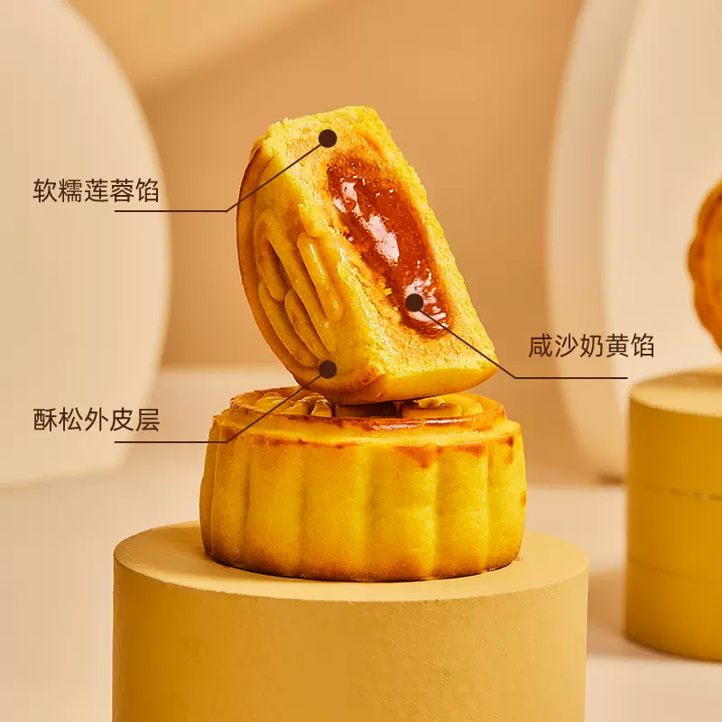 巧师傅 港式经典流心奶黄月饼 6枚装 25.9元包邮（需领券） 值值值-买手聚集的地方