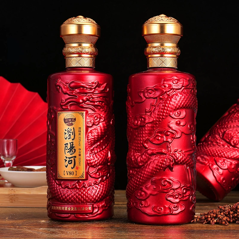 浏阳河 V80 53度酱香型白酒 500mlx6瓶 仿皮礼盒装 159元包邮 值值值-买手聚集的地方