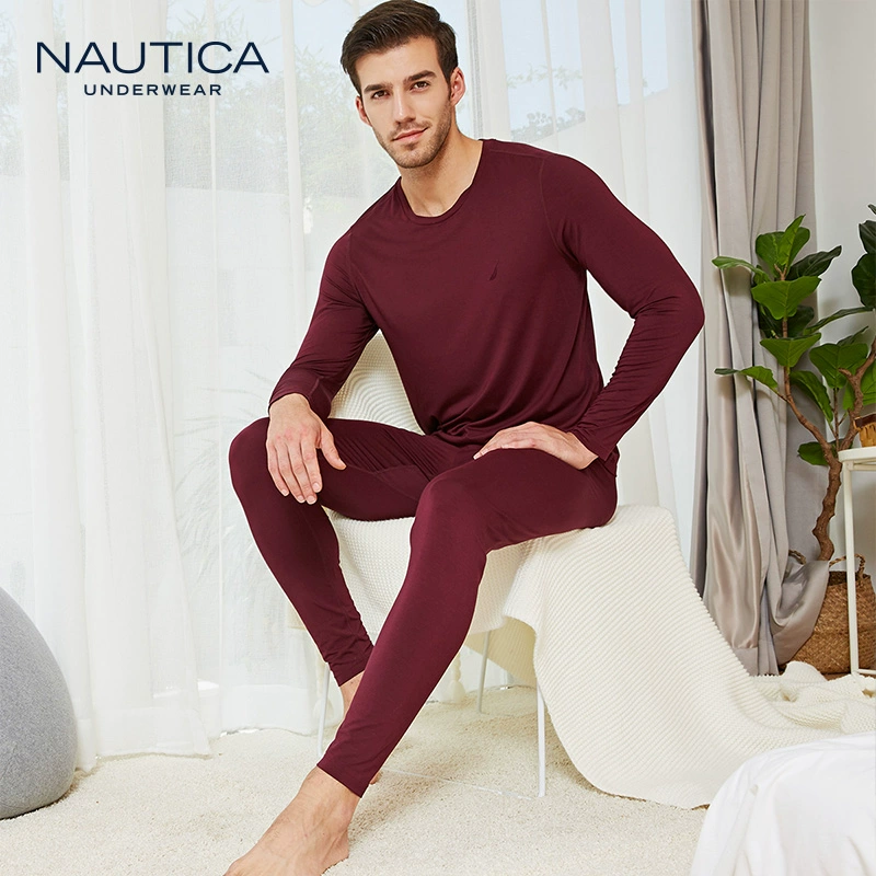 断码清仓，Nautica 诺帝卡 男士保暖内衣 纯棉秋衣秋裤套装 4色 新低99元包邮（需领券） 值值值-买手聚集的地方