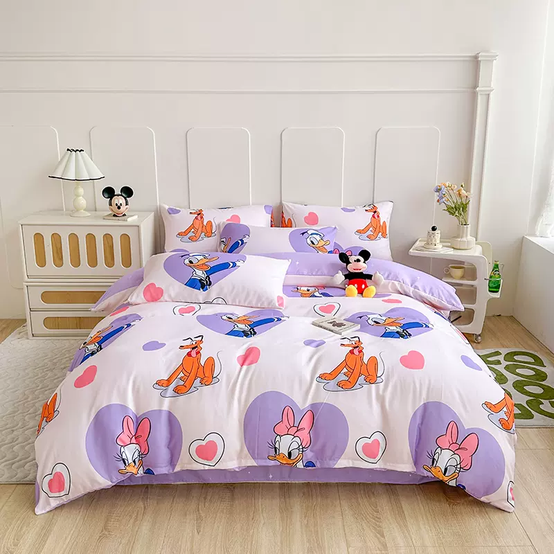 Disney 迪士尼  A类卡通磨毛床品四件套 1.2~2米床 多花色 79元包邮（需领券） 值值值-买手聚集的地方