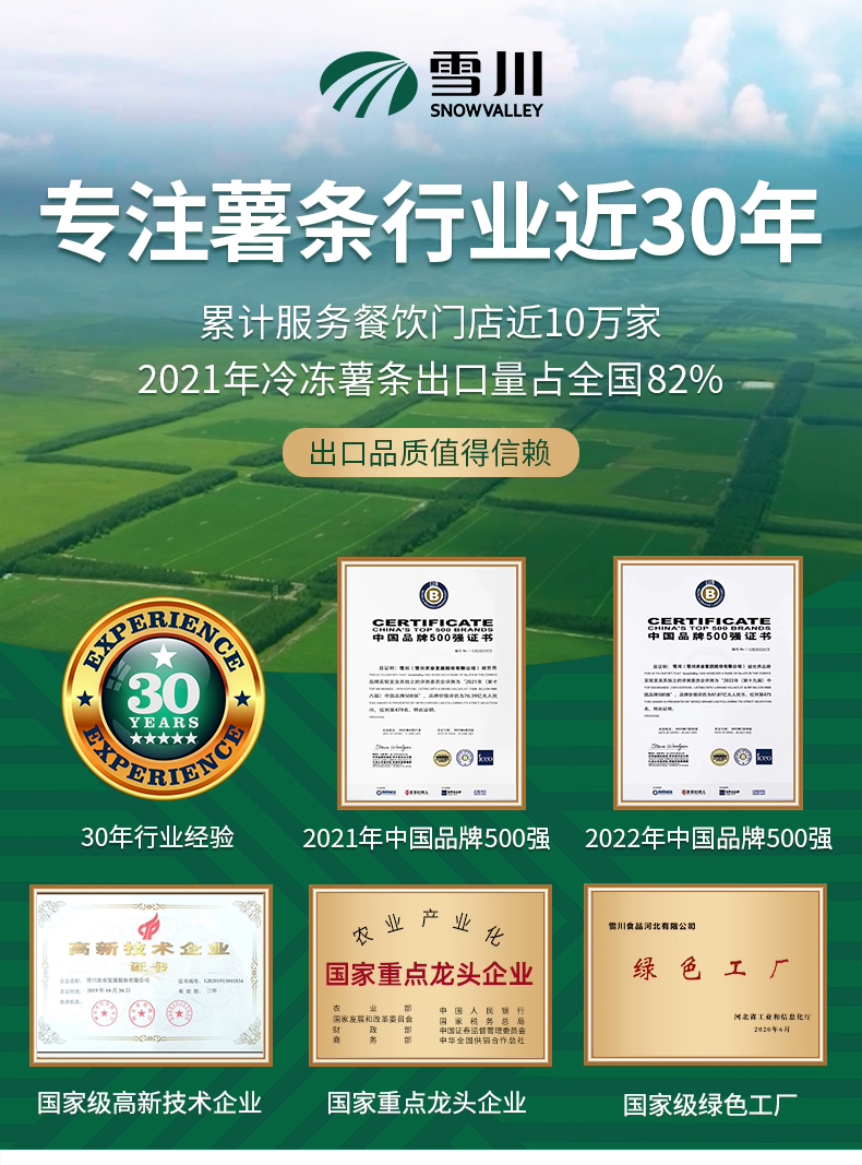 北京冬奥会供应商，雪川 冷冻香脆原味薯饼 500g*2袋 26.8元包邮（需领券） 值值值-买手聚集的地方
