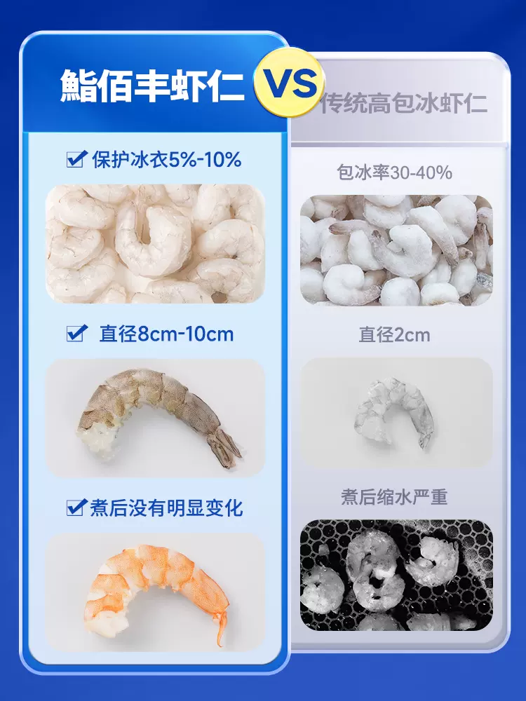 鮨佰丰 特大号31/40 鲜剥大虾仁  净重200g*7袋 149元包邮（需领券） 值值值-买手聚集的地方