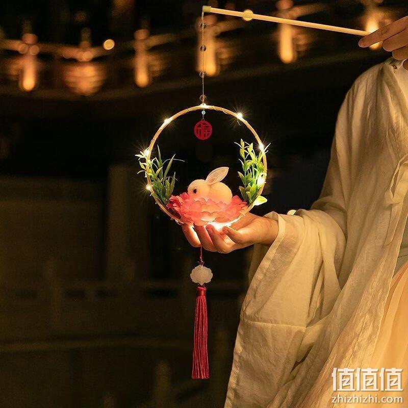 合韵 手工DIY国风玉兔花灯2个装 16.9元包邮（需用券） 值值值-买手聚集的地方