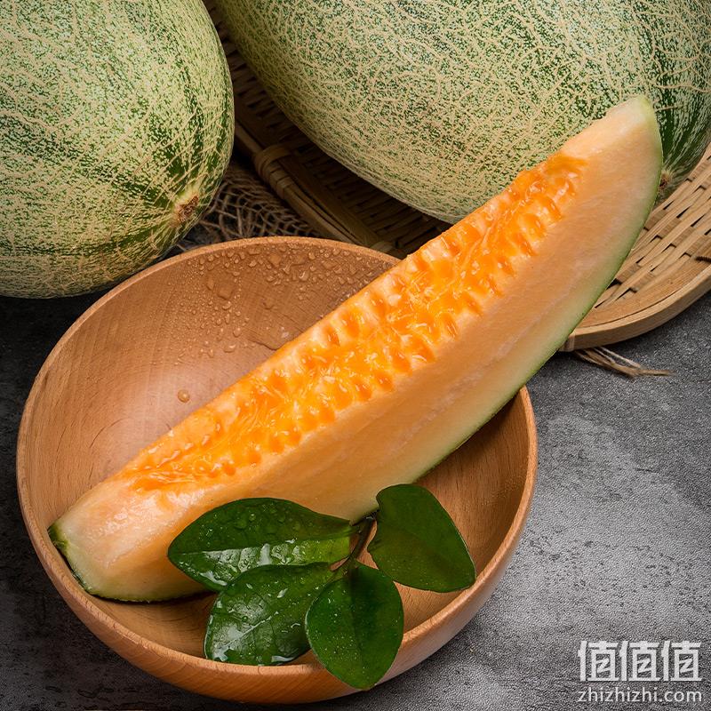 京鲜生 西州蜜瓜哈密瓜 2粒 单果1.25kg起 净重2.5kg*2件 37.4元包邮 值值值-买手聚集的地方