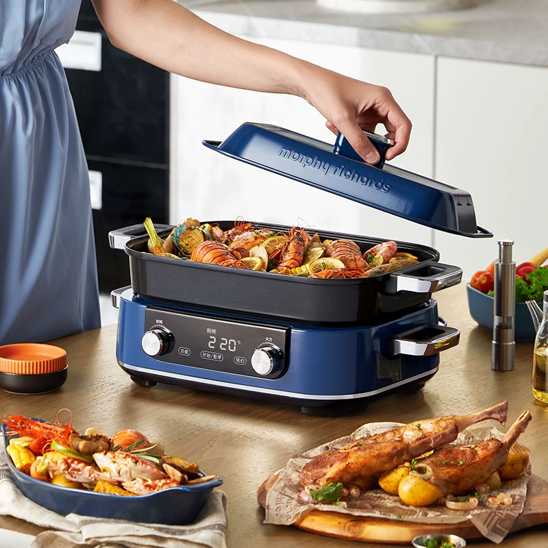 PLUS会员，Morphy richards 摩飞 2代多功能料理锅 MR9099 （赠厨具7件套） 新低556.48元（多重优惠） 值值值-买手聚集的地方