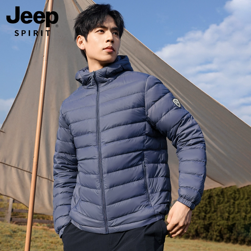 Jeep Spirit 吉普 男士轻薄立领羽绒服 多色 129元包邮，连帽款139元 值值值-买手聚集的地方