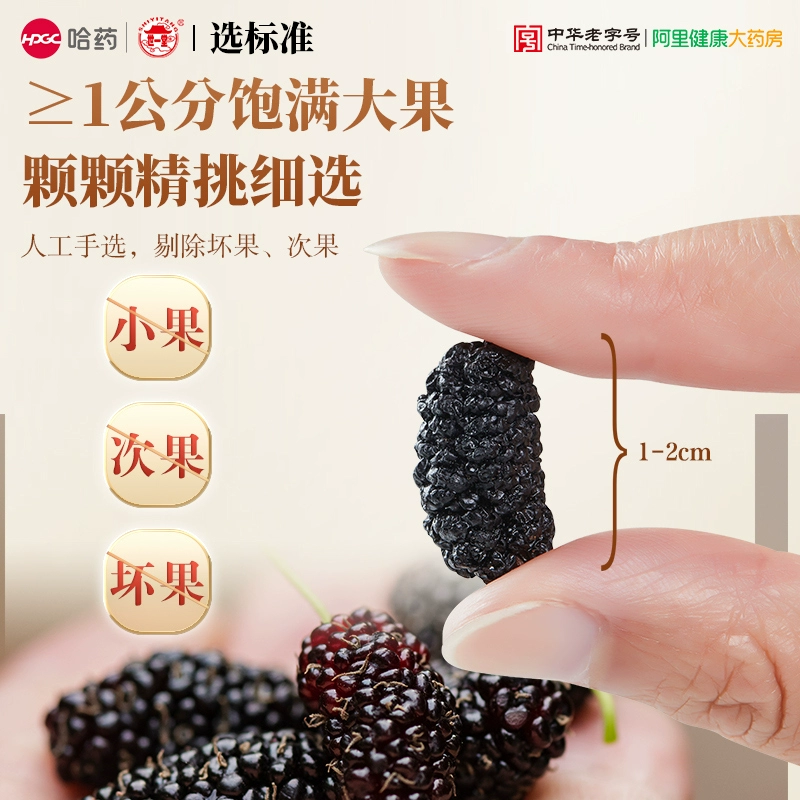 哈药集团 世一堂 大颗粒黑桑葚 200g*2瓶 34.9元包邮，折17.5元/罐 值值值-买手聚集的地方