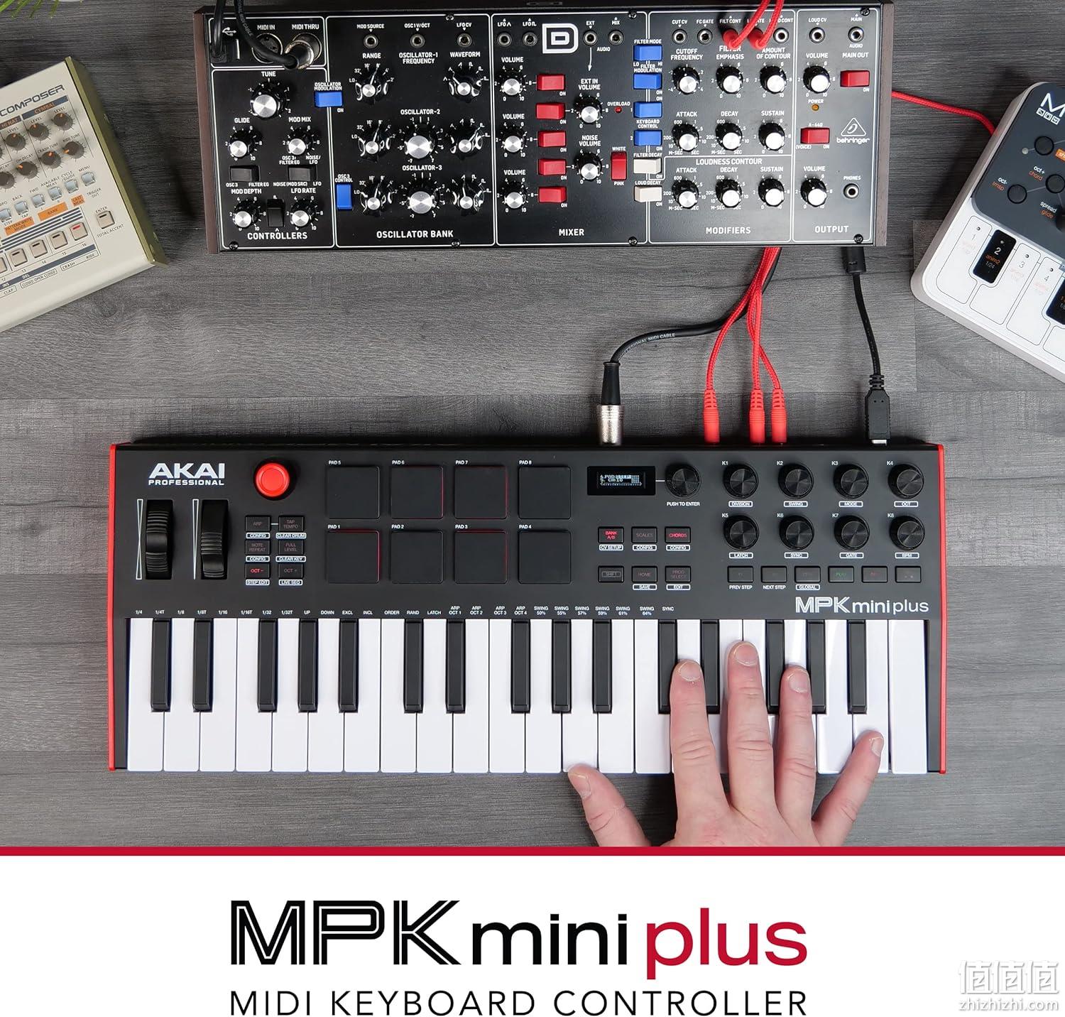 Akai Professional 雅家 MPK Mini Plus 37键MIDI音乐键盘控制器 新低870元 值值值-买手聚集的地方