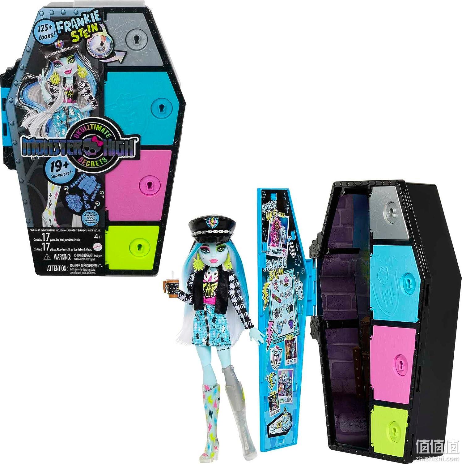 Monster High 怪物高中 骷髅秘密衣橱系列二 Frankie Stein 弗兰琪·斯坦娃娃 217.81元 值值值-买手聚集的地方