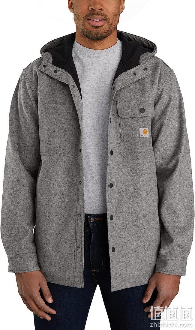 库存浅，Carhartt Rain Defender 男士重磅宽松连帽衬衫夹克 新低595元 值值值-买手聚集的地方