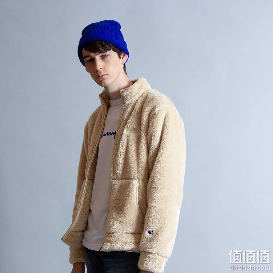 Champion 冠军 C3-L616 男士立领拉链羊羔绒基础款外套  L码 新低181元（9折码） 值值值-买手聚集的地方