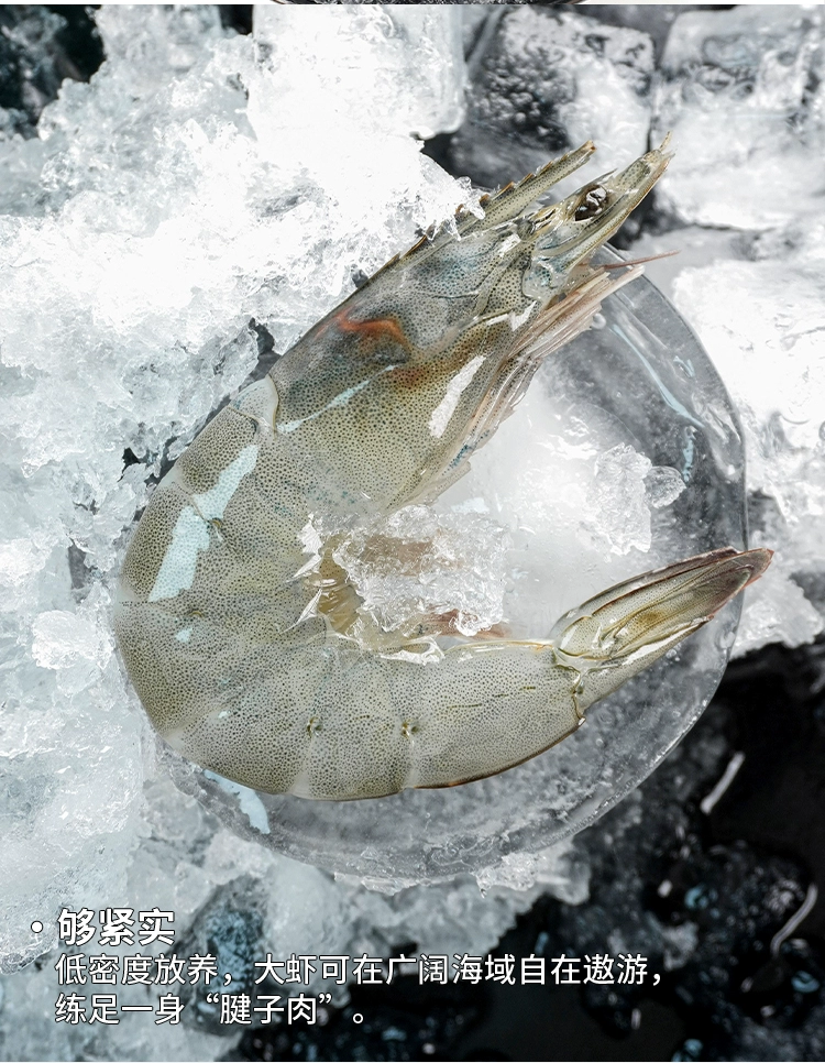 碧海农夫 超大瑟兰王南美虾鲜活速冻大虾 4斤/盒（净重1650g） 99元包邮 值值值-买手聚集的地方