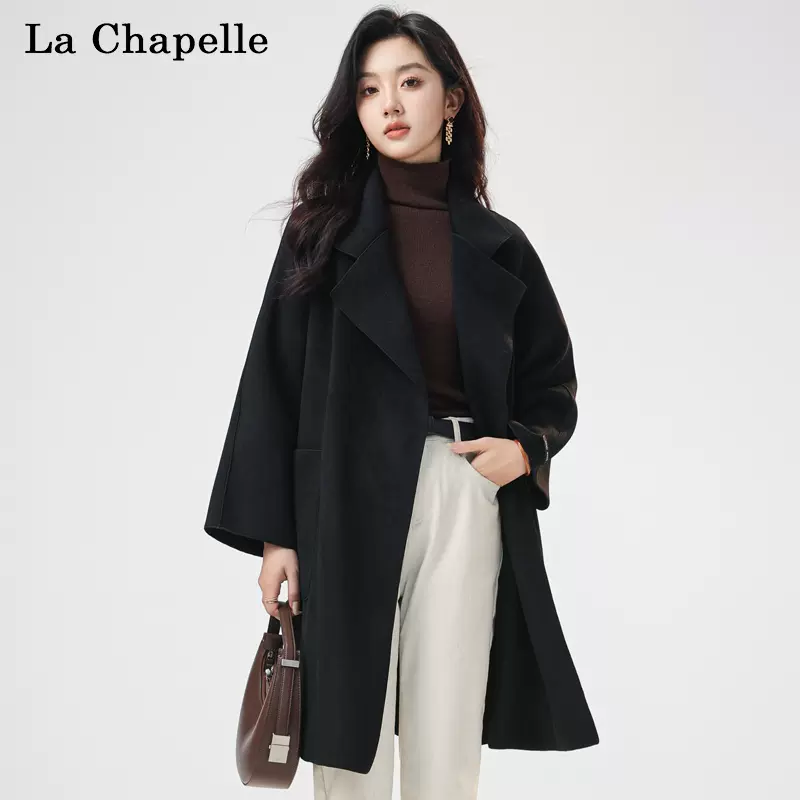 La Chapelle 拉夏贝尔 2023秋冬 慵懒风高级感宽松双面呢大衣 2款多色 199元包邮 值值值-买手聚集的地方
