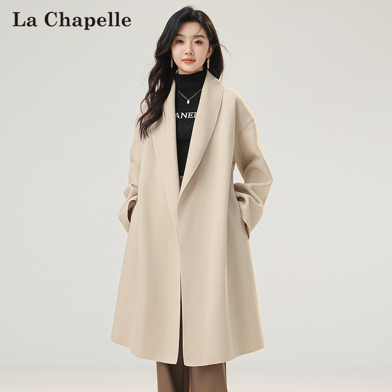 La Chapelle 拉夏贝尔 2023秋冬 慵懒风高级感宽松双面呢大衣 2款多色 199元包邮 值值值-买手聚集的地方