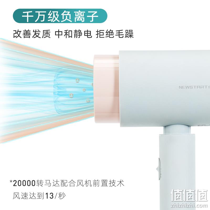 小米有品 焕醒 HD102 负离子奶茶护发吹风机 1800W 59元包邮 值值值-买手聚集的地方