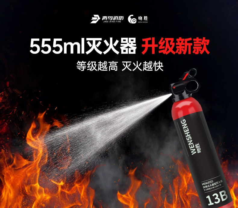 上市公司出品，青鸟消防 MSWJ620 车家两用 水基灭火器 555ml 12.92元包邮 值值值-买手聚集的地方