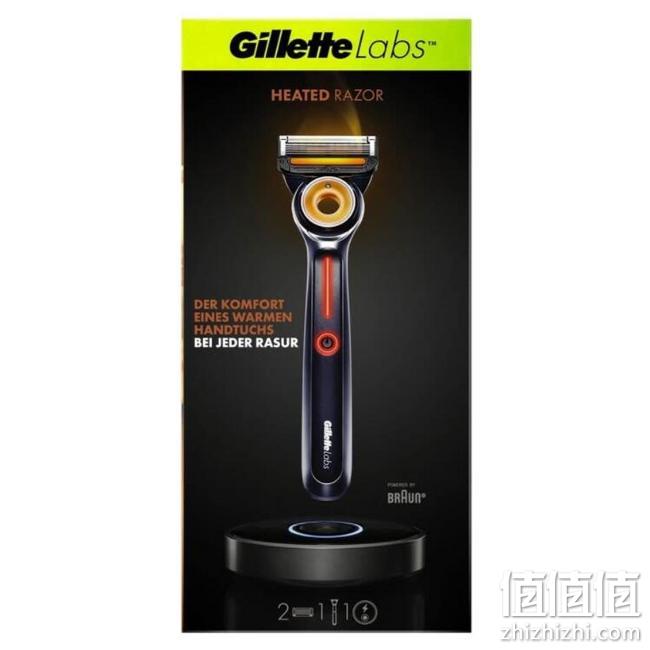 新低！GilletteLabs 吉列 Heated热感 男士SPA级手动剃须刀（1刀架+2刀头+无线充电底座） 331.14元 值值值-买手聚集的地方