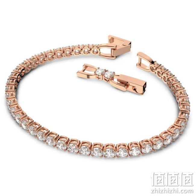 Swarovski 施华洛世奇 Tennis Deluxe系列 时尚手链 玫瑰金色 5464948 551元，可3件92折 值值值-买手聚集的地方