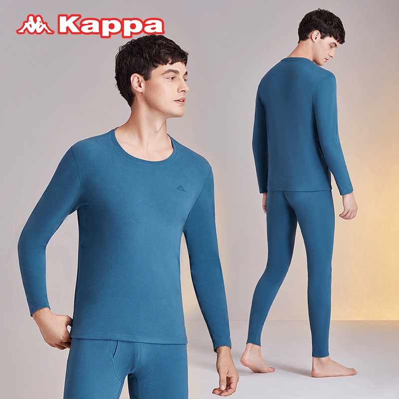 Kappa 情侣氨基酸阳离子植绒保暖内衣套装 KP2C02/04 89元包邮 值值值-买手聚集的地方