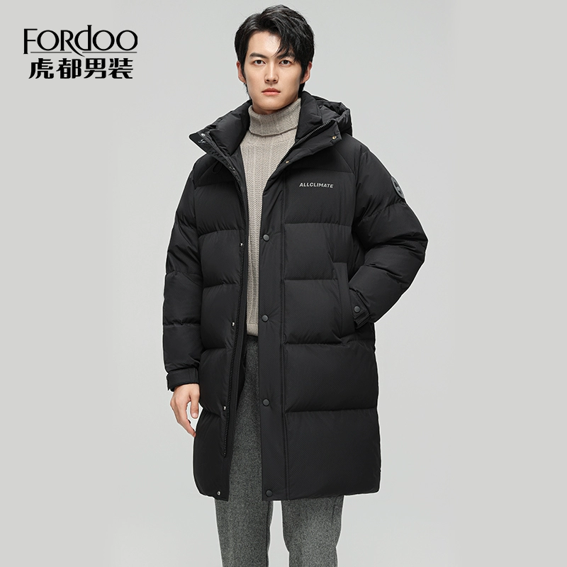 FORdoo 虎都 2023年新款男士中长款连帽保暖羽绒服外套 3色 319元包邮 值值值-买手聚集的地方