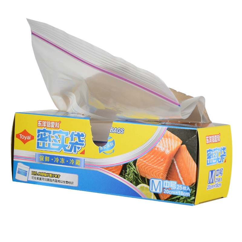 日本 Toyal 东洋铝 加厚型食品拉链密封保鲜袋 中号*4盒/共100只 19.9元包邮（需领券） 值值值-买手聚集的地方