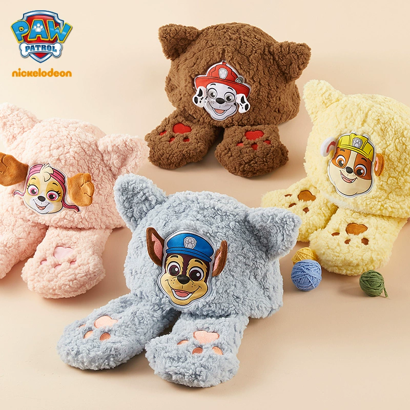 PAW PATROL 汪汪队立大功 儿童秋冬护耳毛绒一体手套帽子 多色 39.9元包邮（需领券） 值值值-买手聚集的地方