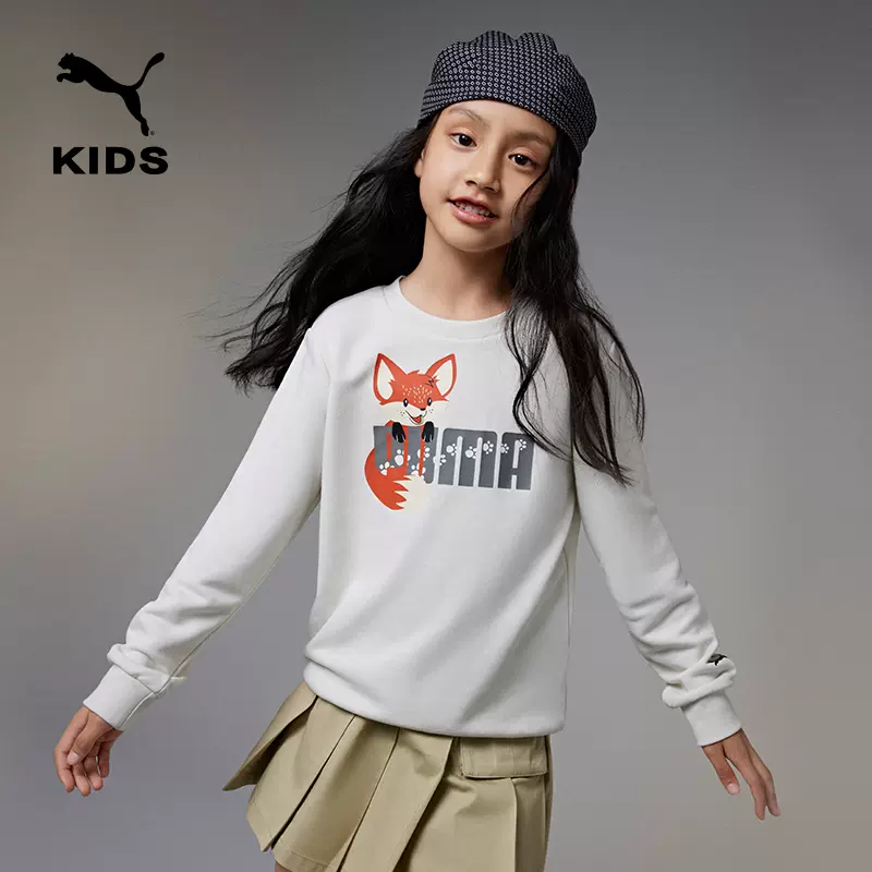 Puma 彪马 儿童休闲印花圆领卫衣（92~140cm）多款多色 新低59.65元包邮（双重优惠） 值值值-买手聚集的地方