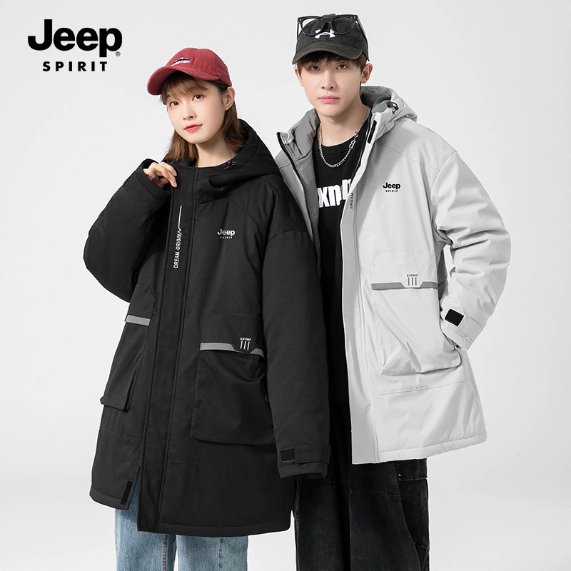 Jeep Spirit 吉普 男女同款中长款加厚保暖羽绒服 多色 149元包邮 值值值-买手聚集的地方
