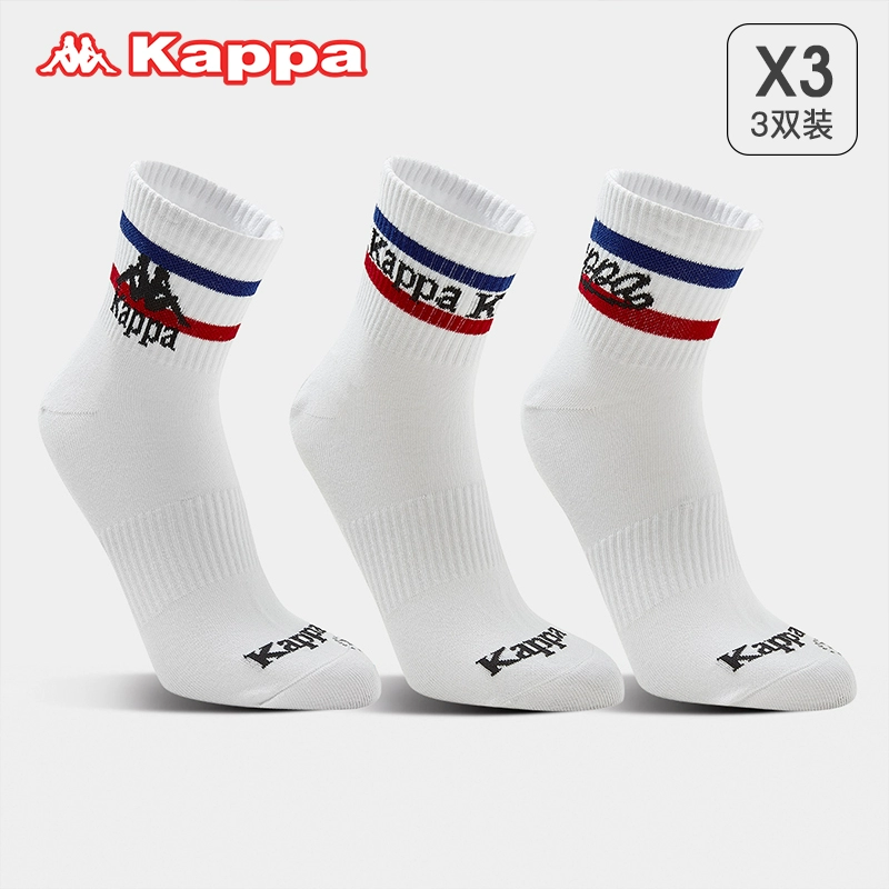Kappa 2023秋冬情侣款运动中筒棉袜 3双  3色 29元包邮 值值值-买手聚集的地方