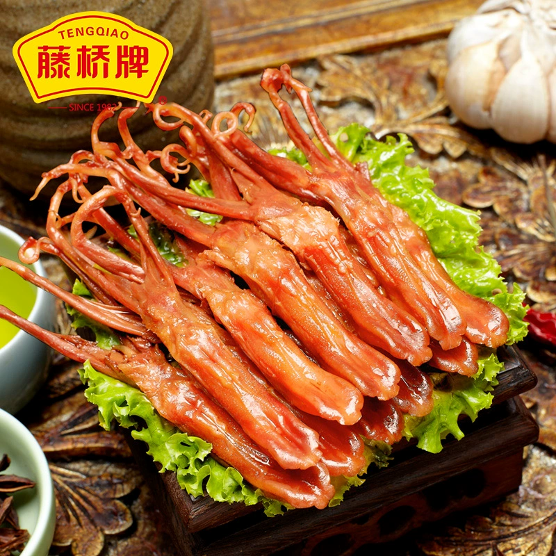 浙江老字号，藤桥牌 温州特产 即食鸭舌头 48g*4袋 (约32包) 39.6元包邮 值值值-买手聚集的地方