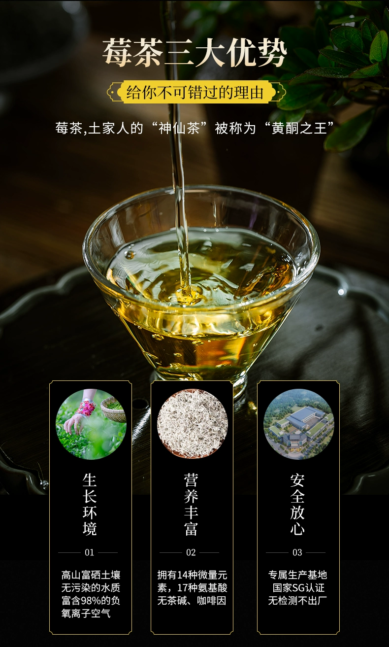 莓茶国标制定者，天门郡 张家界正宗芽尖莓茶 58g 史低48元包邮 值值值-买手聚集的地方