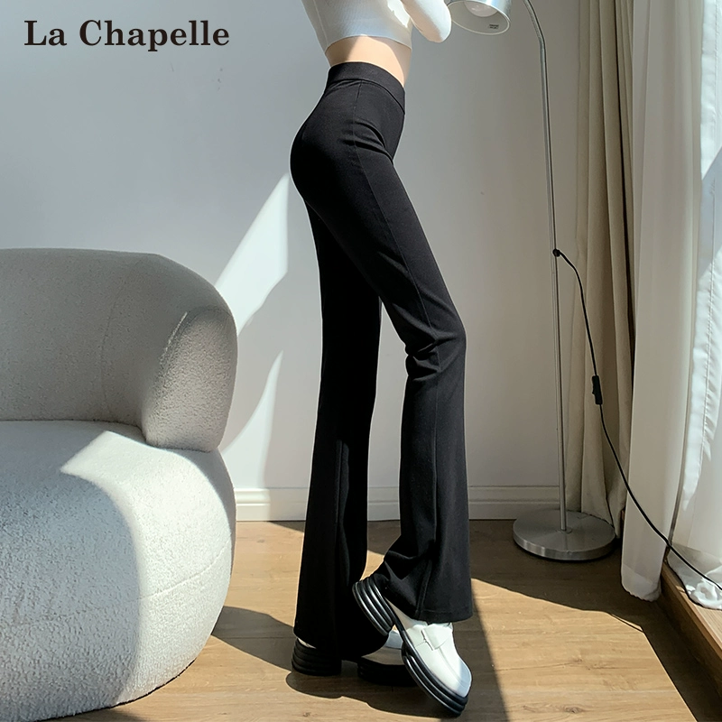 La Chapelle 拉夏贝尔 2023秋季新款高腰西装裤垂感微喇休闲裤 79.9元包邮 值值值-买手聚集的地方