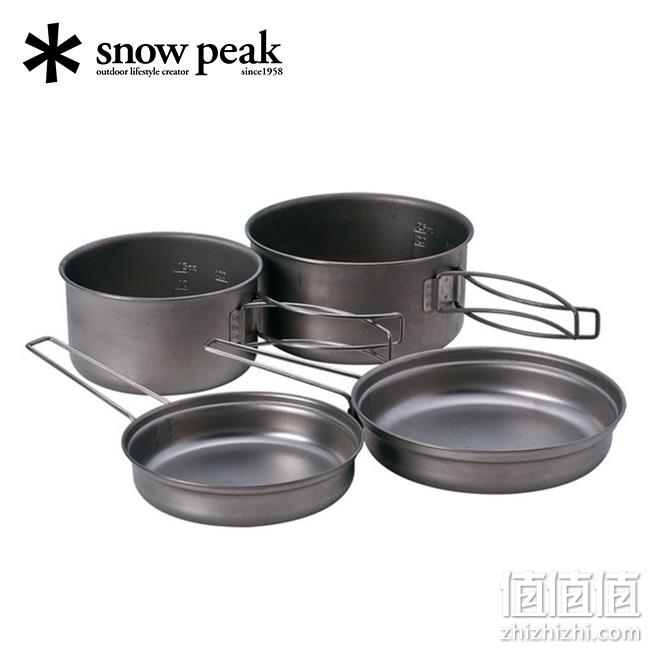 日本顶级户外品牌，Snow Peak 雪峰 户外野炊轻便钛合金锅组4件套 ‎SCS-020T 455.74元 值值值-买手聚集的地方