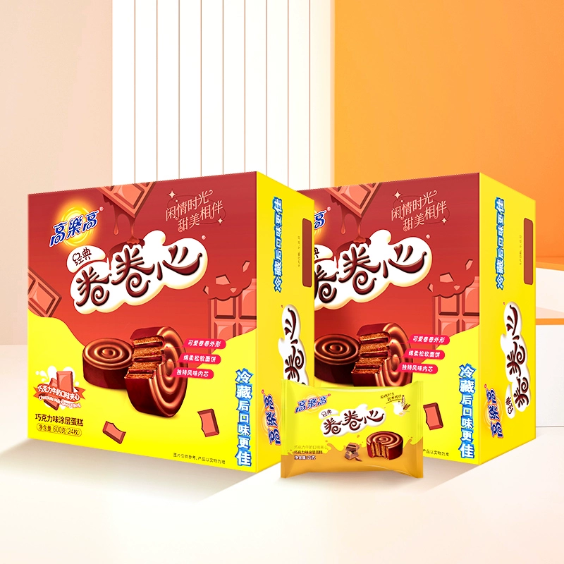 高乐高 卷卷心 巧克力蛋糕 600g*2盒 39.8元包邮（19.9元/盒） 值值值-买手聚集的地方