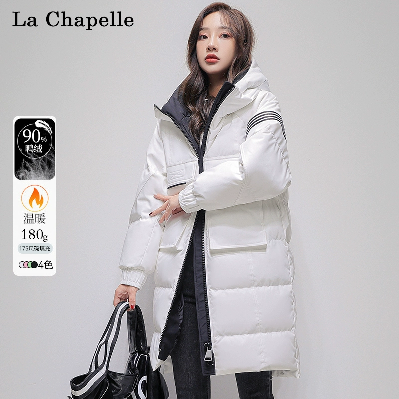 La Chapelle 拉夏贝尔 女士冬季潮流中长款加厚保暖羽绒服 4色 189元包邮 值值值-买手聚集的地方