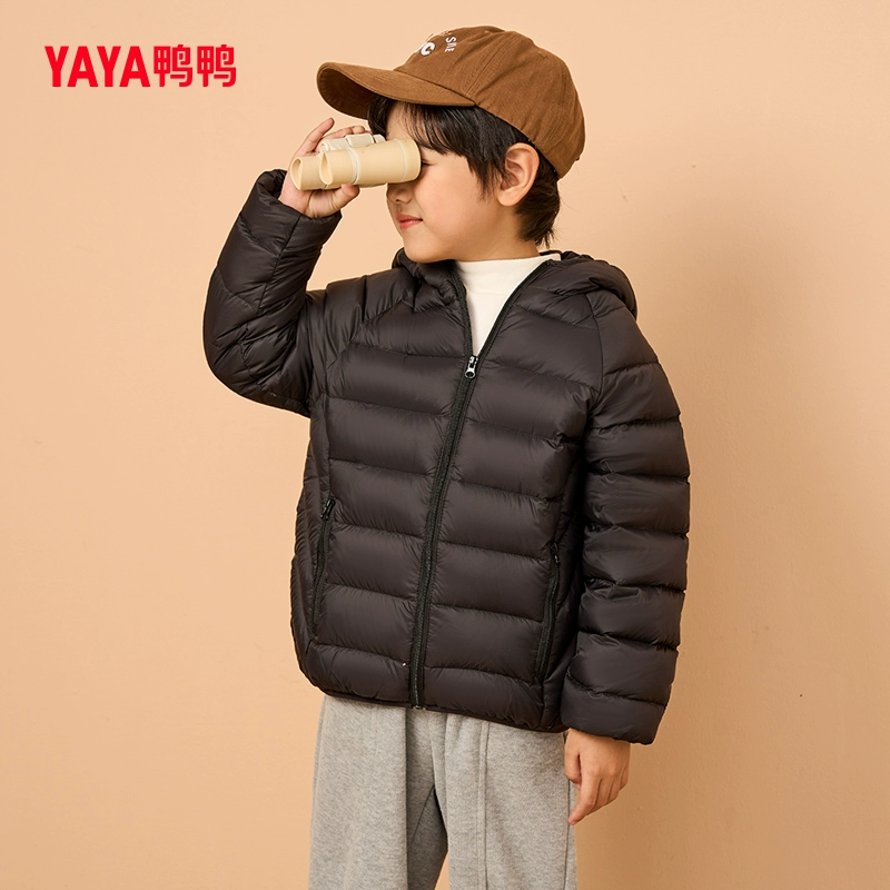 鸭鸭 儿童连帽轻薄羽绒服（110~170码） 多色 89元包邮 值值值-买手聚集的地方