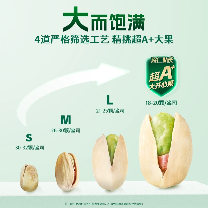 盐津铺子 超仁队长开心果超A+大果 50g*3袋 9.9元包邮 值值值-买手聚集的地方