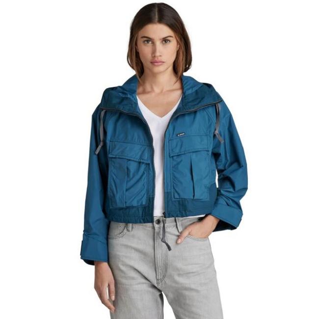 G-Star Raw 女士宽松休闲风连帽短款夹克外套  D21425 475.43元 值值值-买手聚集的地方