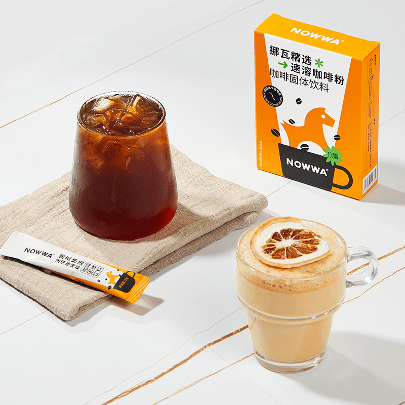 Nowwa 挪瓦 厚乳拿铁咖啡速溶浓缩咖啡粉15g*7条*2件 17.8元包邮（折8.9元/袋） 值值值-买手聚集的地方