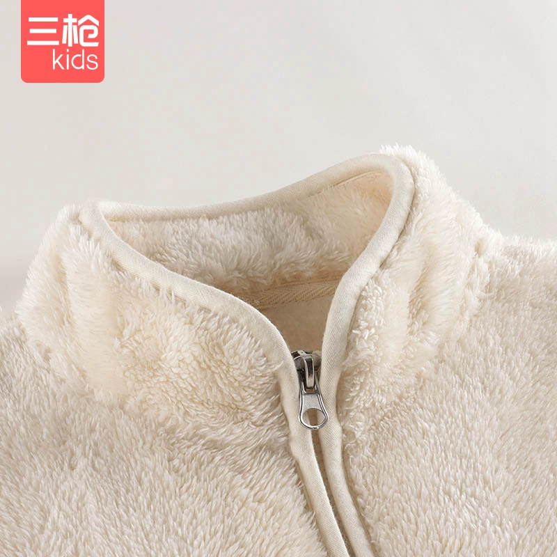 THREEGUN 三枪 儿童秋冬双面舒棉绒立领保暖外套(110~160码） 2色 39元包邮 值值值-买手聚集的地方