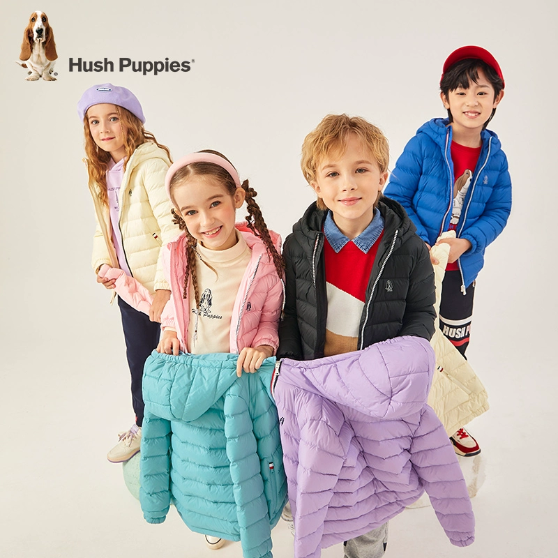 Hush Puppies 暇步士 男女童仙护盾抗菌连帽羽绒服外套（105~170码）多色 新低159元包邮（双重优惠） 值值值-买手聚集的地方
