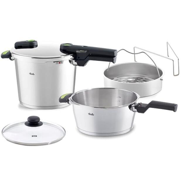 直降300元！Fissler 菲仕乐 Vitaquick® Green系列 6L压力锅+3.5L压力煎锅套装 新低1798元 值值值-买手聚集的地方