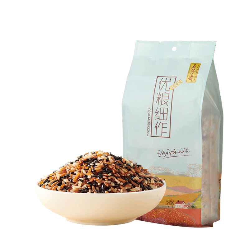 五芳斋 三色糙米 1kg*2件 16.9元包邮（8.45元/件） 值值值-买手聚集的地方