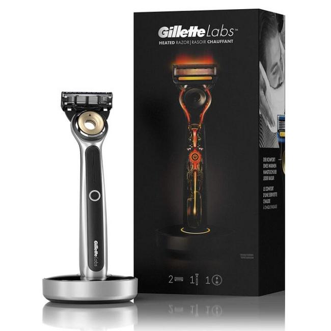GilletteLabs 吉列 Heated热感 男士SPA级手动剃须刀（1刀架+2刀头+无线充电底座） 491.53元 值值值-买手聚集的地方