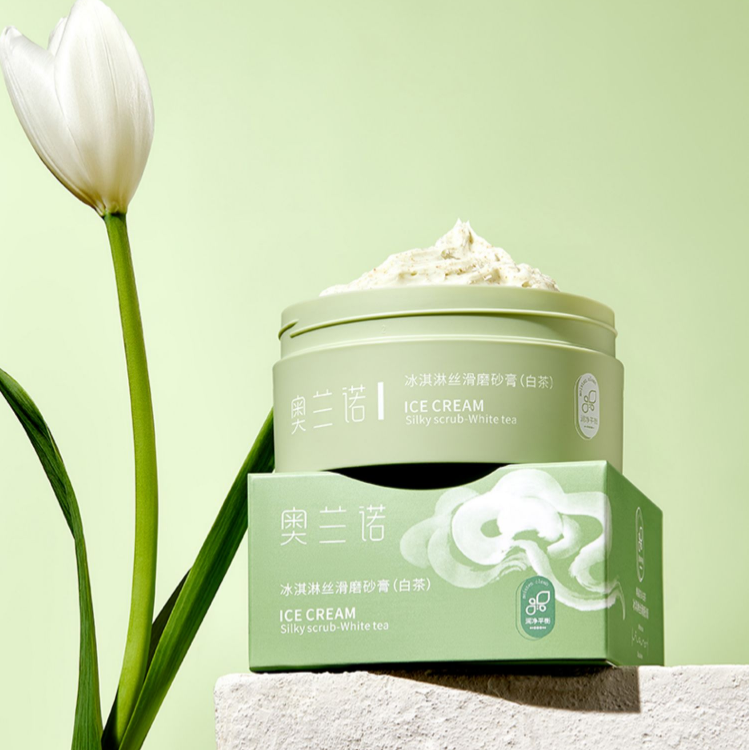 奥兰诺 白茶冰淇淋丝滑磨砂膏 200g*3罐 29.9元包邮（9.9元/罐） 值值值-买手聚集的地方