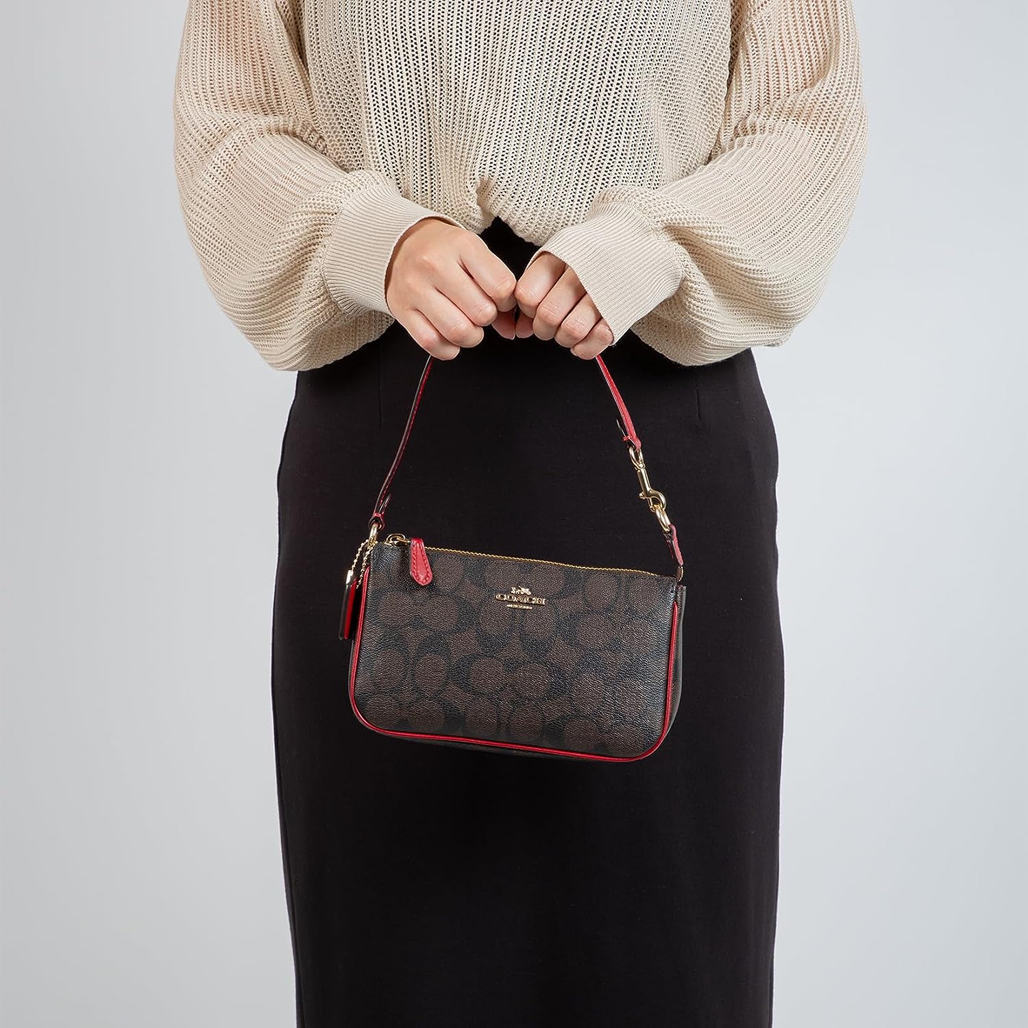 降120元，Coach 蔻驰  Nolita19 女士老花腋下包手拿包 C3308 多色 新低622.99元 值值值-买手聚集的地方