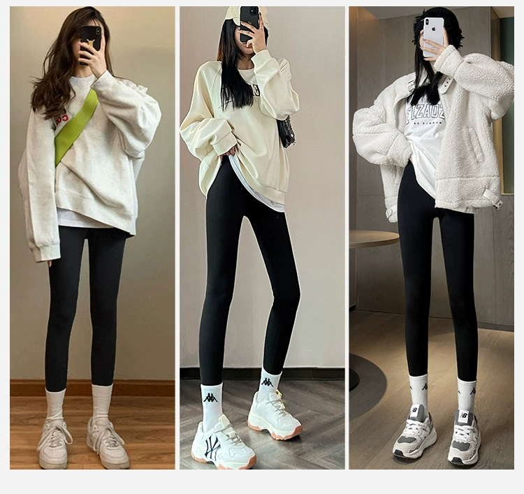 Kappa 卡帕 女士外穿加绒鲨鱼裤高腰收腹提臀打底裤 赠内裤2条 新低78.9元包邮 值值值-买手聚集的地方
