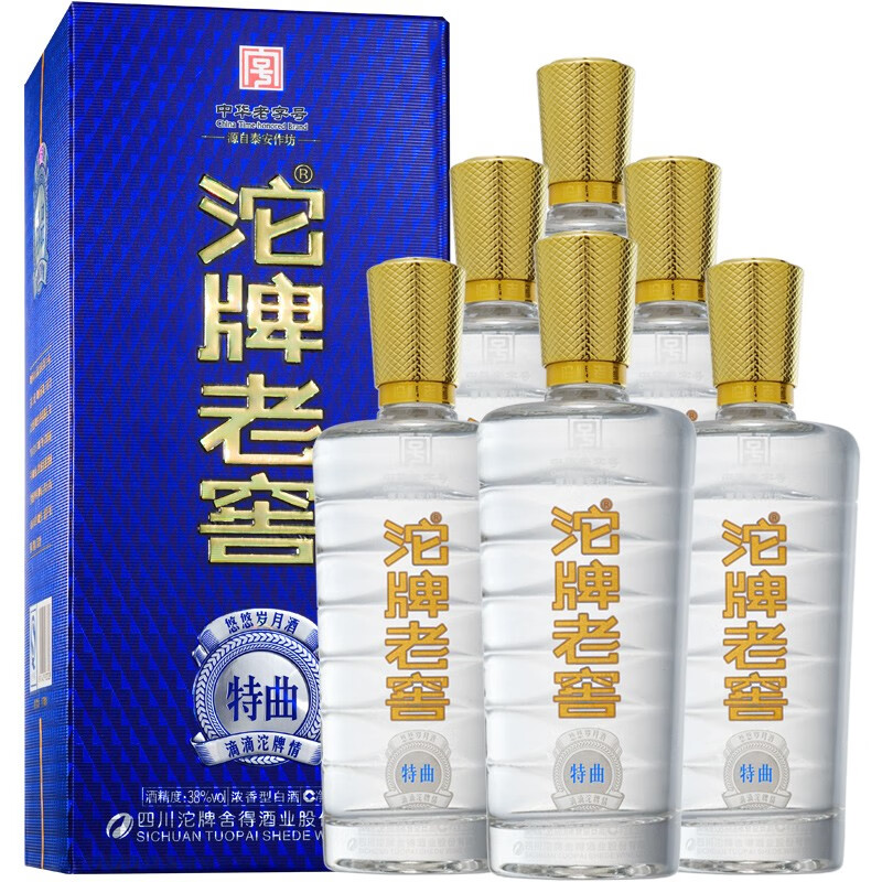 沱牌 沱牌老窖 特曲 38度浓香型白酒 500ml*6瓶 158元包邮 值值值-买手聚集的地方